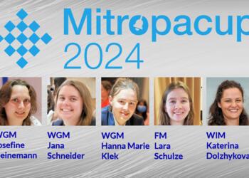 Nominated women for the Mitropa Cup 2024: Josefine Heinemann, Jana Schneider, Hanna Marie Klek, Lara Schulze and Kateryna Dolzhykova